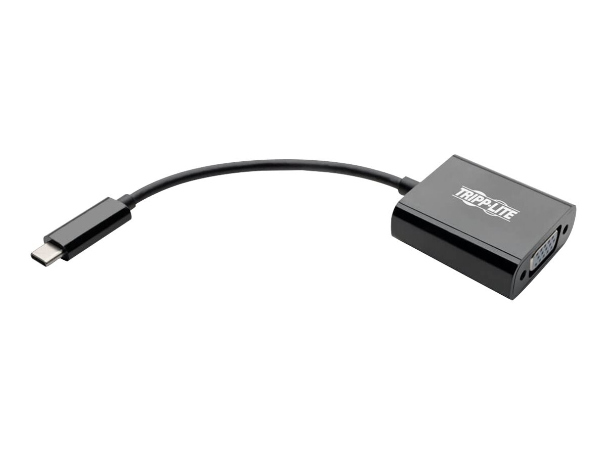Tripp Lite USB C to VGA Adapter Converter, Thunderbolt 3 - M/F, USB 3.1, 1080p, USB Type C, USB-C, USB Type-C Black -