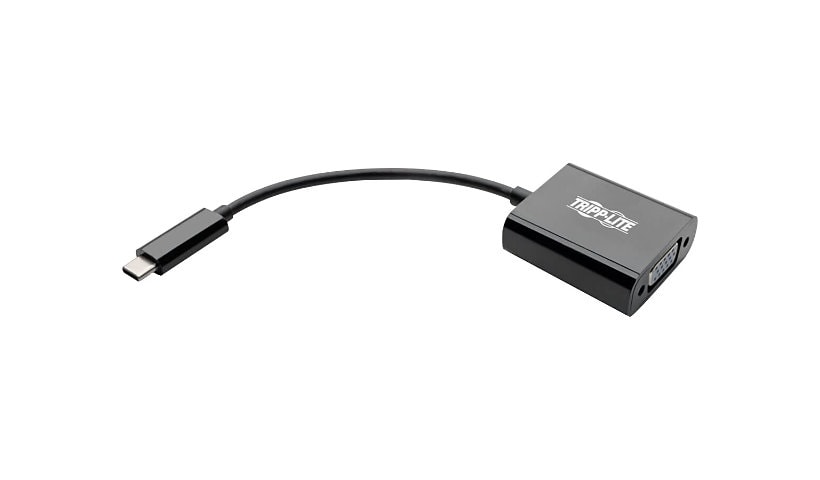 Tripp Lite USB C to VGA Adapter Converter, Thunderbolt 3 - M/F, USB 3.1, 1080p, USB Type C, USB-C, USB Type-C Black -