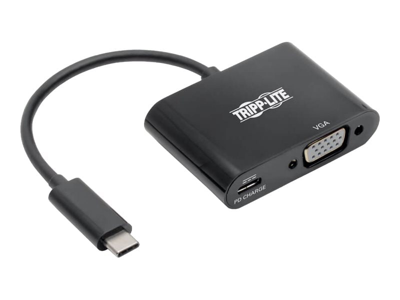 Tripp Lite USB-C to VGA Adapter w/PD Charging - USB 3.1 Gen 1, 1920 x 1080