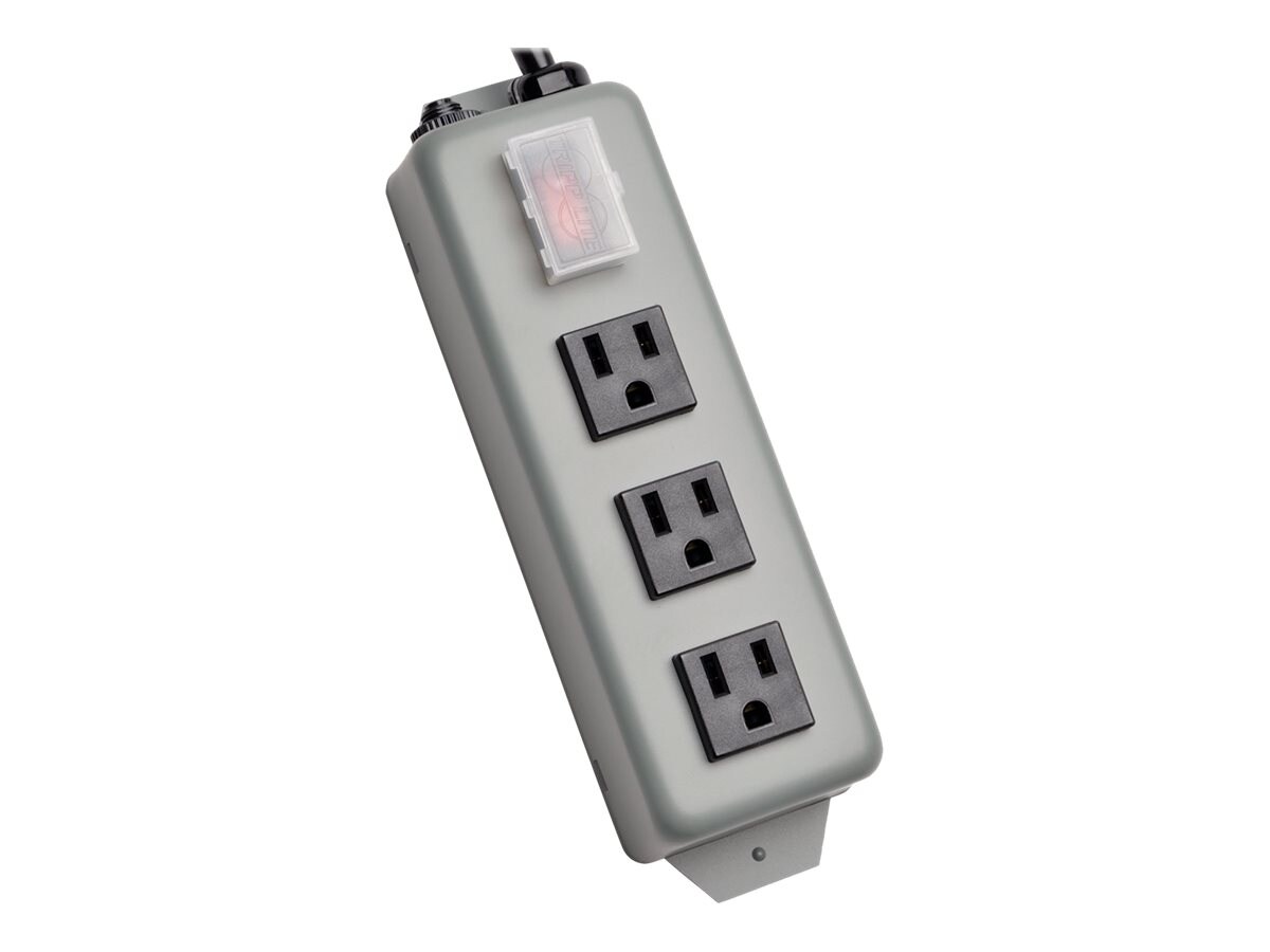 Tripp Lite Waber Power Strip 3-Outlet Industrial 5-15R 5-15P 9ft Cord