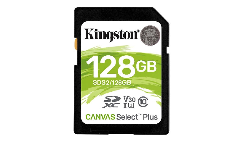 Kingston Canvas Select Plus - flash memory card - 128 GB - SDXC UHS-I