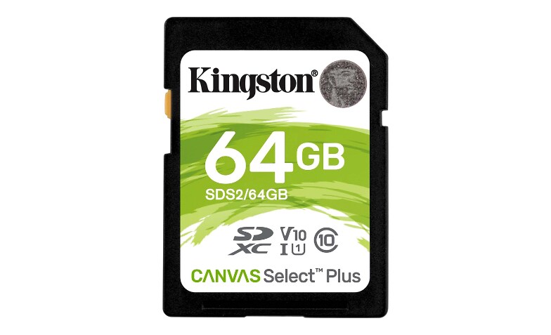 loterij Gewoon paars Kingston Canvas Select Plus - flash memory card - 64 GB - SDXC UHS-I - SDS2/ 64GB - -