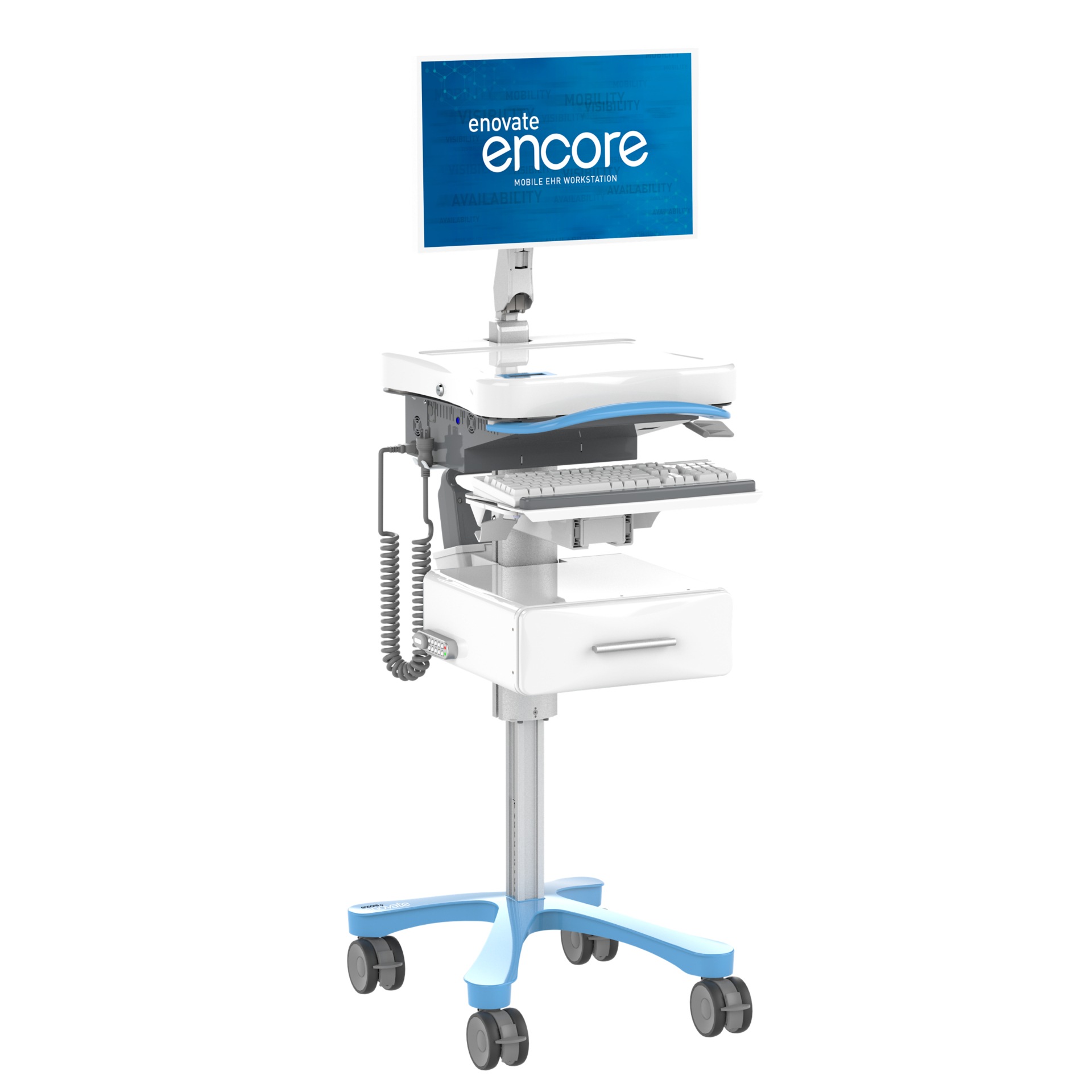 EncoreEcoFlexMobiusPwrPlsWrkstn,SightLine,Codelock Drawer,1MobiusBattInc