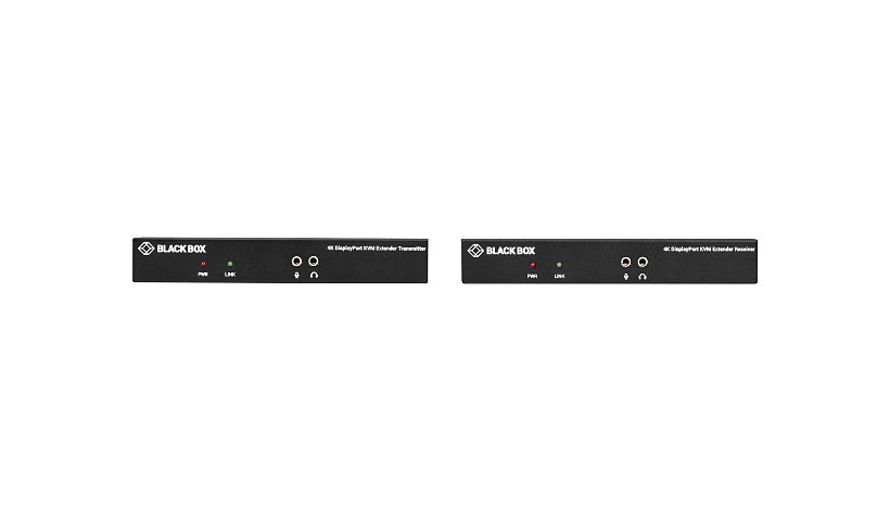 Black Box KVM Extender CATx - 4K SH DP USB 2.0 Serial Audio Local Video