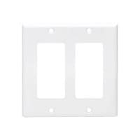 Tripp Lite Double-Gang Faceplate, Decora Style - Vertical, White - faceplate