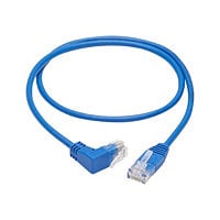 Tripp Lite Cat6 Ethernet Cable Up Angled UTP Slim Molded M/M RJ45 Blue 3ft
