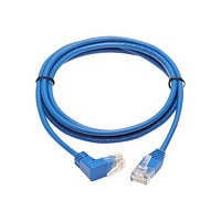 Tripp Lite Up-Angle Cat6 Gigabit Molded Slim UTP Ethernet Cable (RJ45 Right-Angle Up M to RJ45 M), Blue, 5 ft. - patch