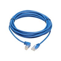 Tripp Lite Cat6 Ethernet Cable Down Right Angled Slim Molded M/M Blue 15ft