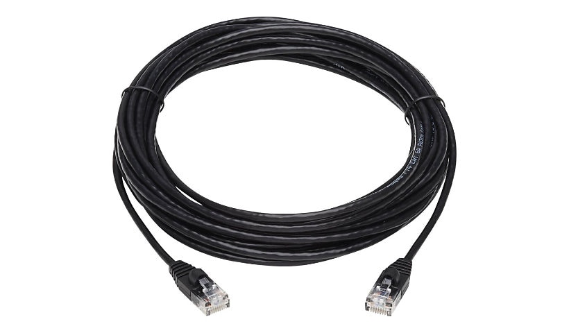 Eaton Tripp Lite Series Cat6a 10G Snagless Molded Slim UTP Ethernet Cable (RJ45 M/M), Black, 20 ft. (6.09 m) - patch