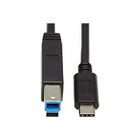 Eaton Tripp Lite Series USB-C to USB-B Cable (M/M) - USB 3.2, Gen 2 (10 Gbps), Thunderbolt 3 Compatible, 20-in. (50.8