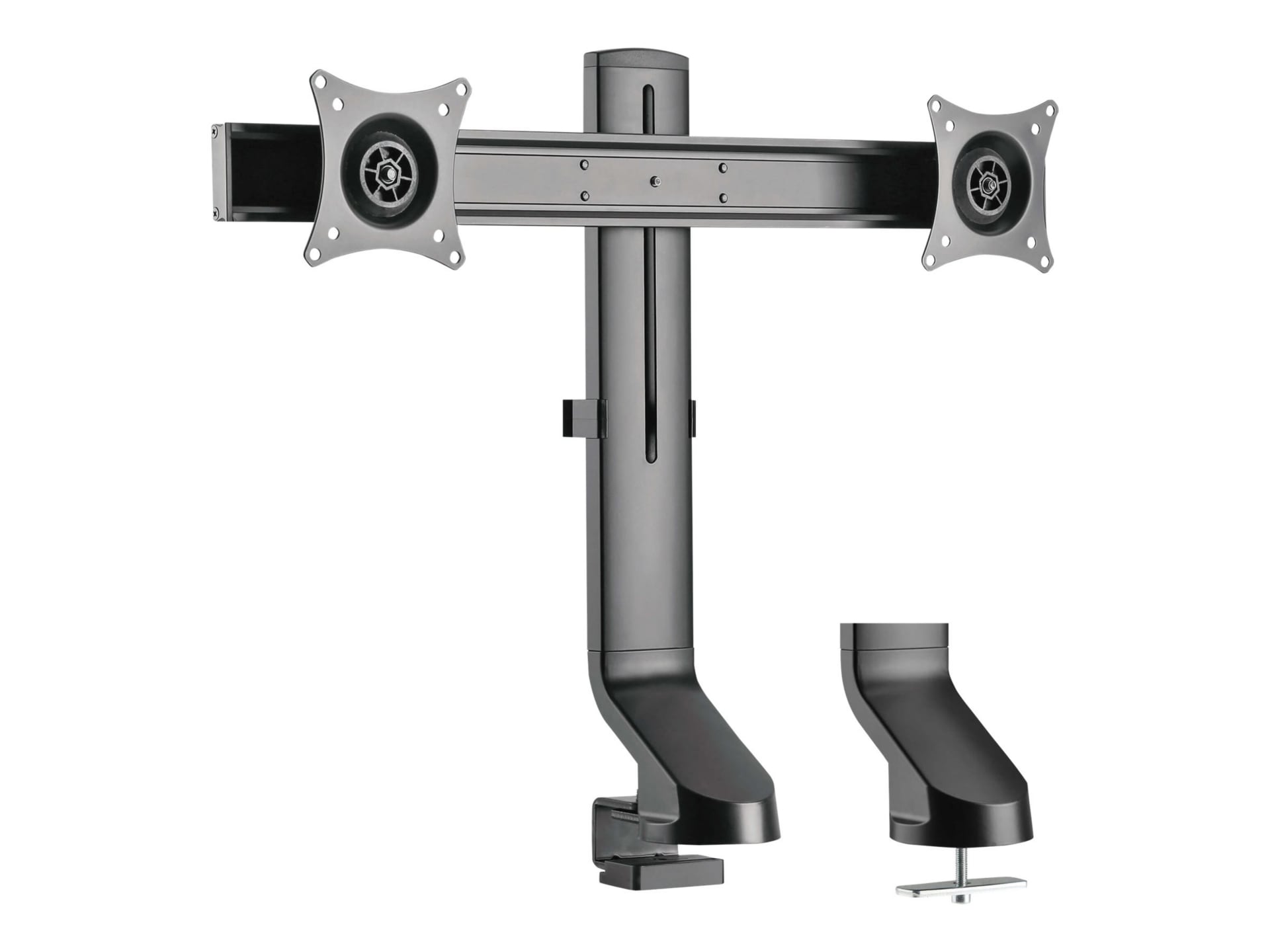 Tripp Lite Dual-Display Monitor Arm with Desk Clamp and Grommet - Height Adjustable, 17" to 27" Monitors mounting kit -