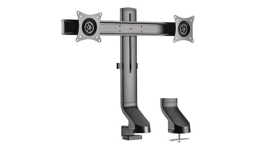 Tripp Lite Dual-Display Monitor Arm with Desk Clamp and Grommet - Height Adjustable, 17" to 27" Monitors mounting kit -