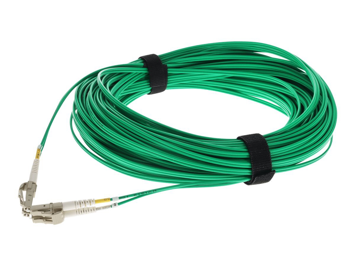 Proline 30m LC to LC Green OM4 Duplex OFNR (Riser-Rated) Fiber Patch Cable