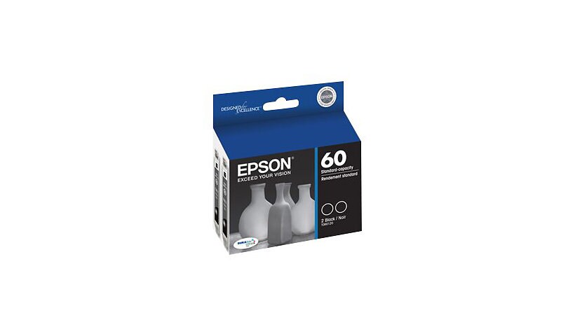 Epson T0601 Dual Pack - pack de 2 - noir - original - cartouche d'encre