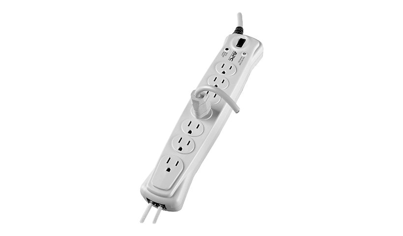 APC by Schneider Electric Basic Surge 7 Outlet W/Tel 10 Ft Cord 120V
