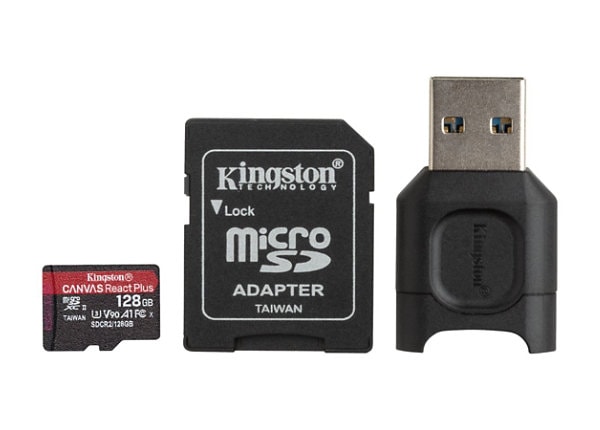 100MBs Works with Kingston SanFlash Kingston 128GB React MicroSDXC for LG LM-Q620 with SD Adapter 