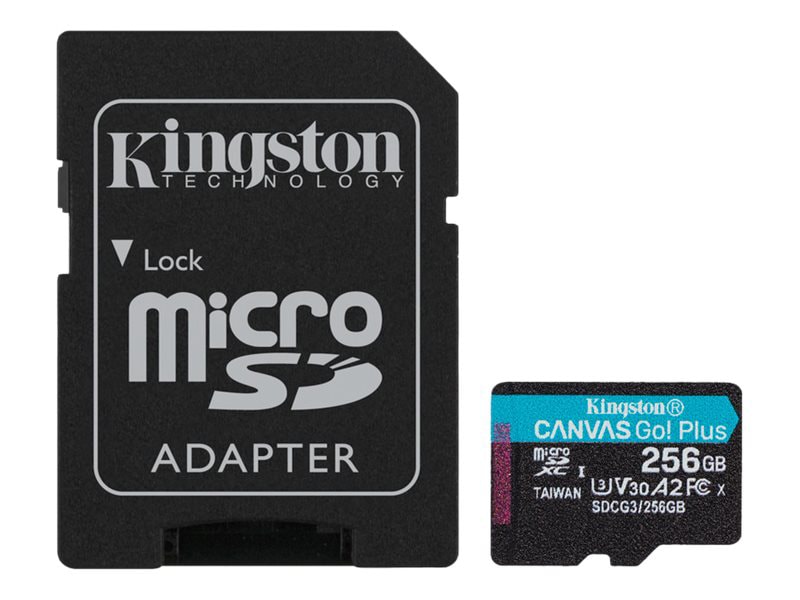 Kingston - flash memory card - 256 GB - microSDXC UHS-I