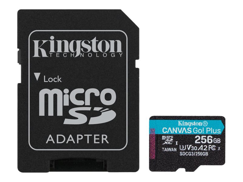 Kingston - flash memory card - 256 GB - microSDXC UHS-I - SDCG3