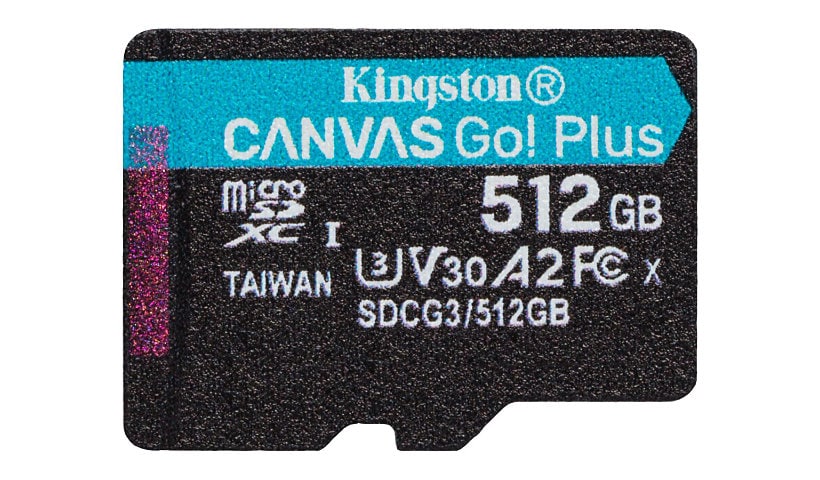 Kingston Canvas Go! Plus - flash memory card - 512 GB - microSDXC UHS-I