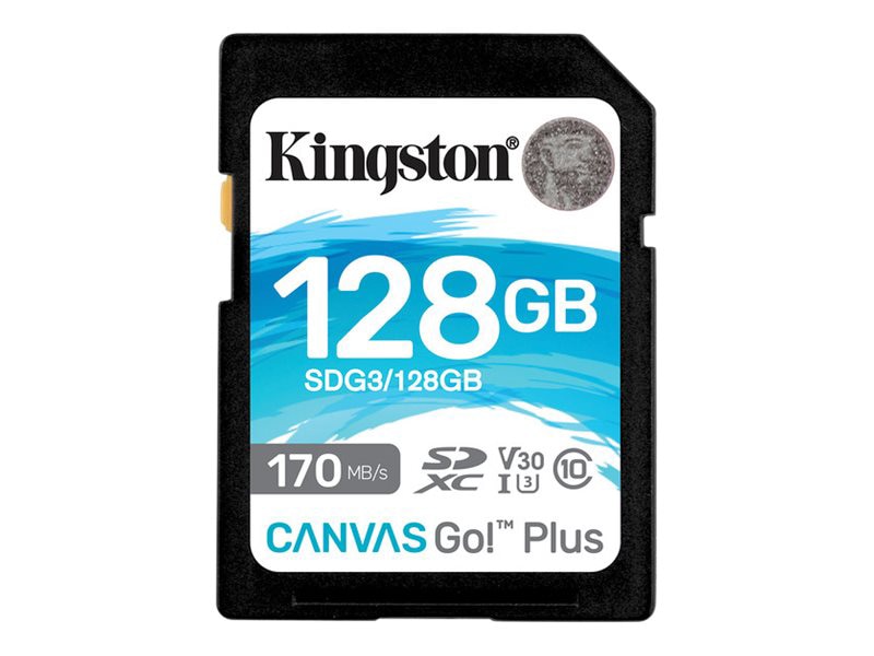 Kingston Canvas Go! Plus - flash memory card - 128 GB - SDXC UHS-I