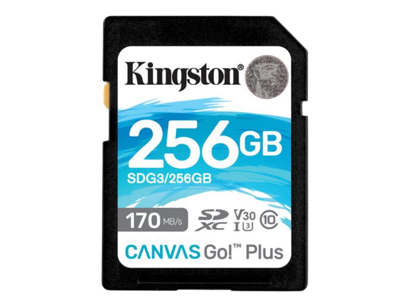 Kingston Canvas Go! Plus - flash memory card - 256 GB - SDXC UHS-I