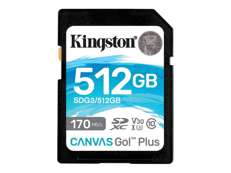 Kingston Canvas Go! Plus - flash memory card - 512 GB - SDXC UHS-I