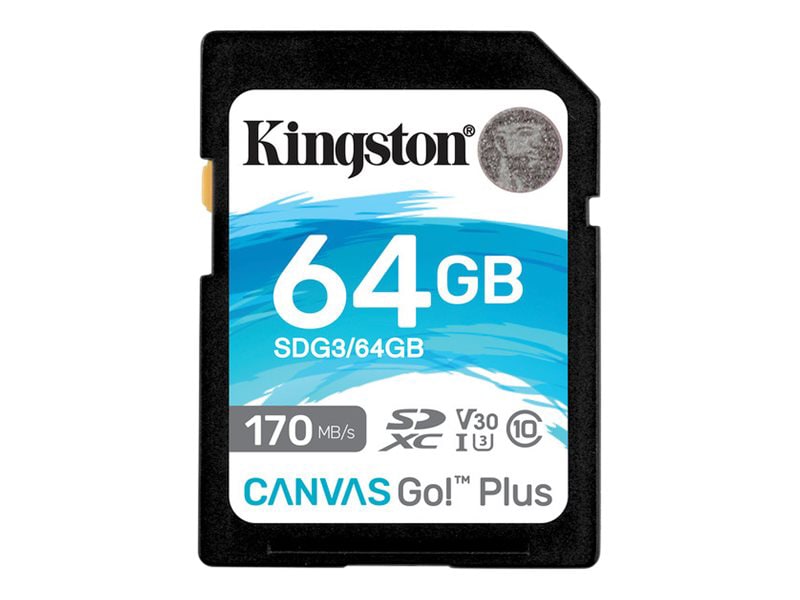 Kingston Canvas Go! Plus - flash memory card - 64 GB - SDXC UHS-I
