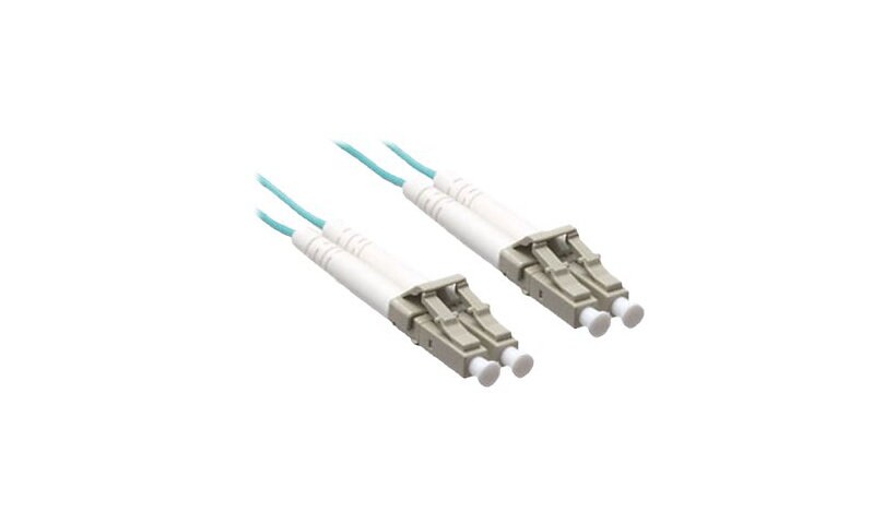 Axiom LC-LC Multimode Duplex OM3 50/125 Fiber Optic Cable - 9m - Aqua - network cable - 4 m - aqua