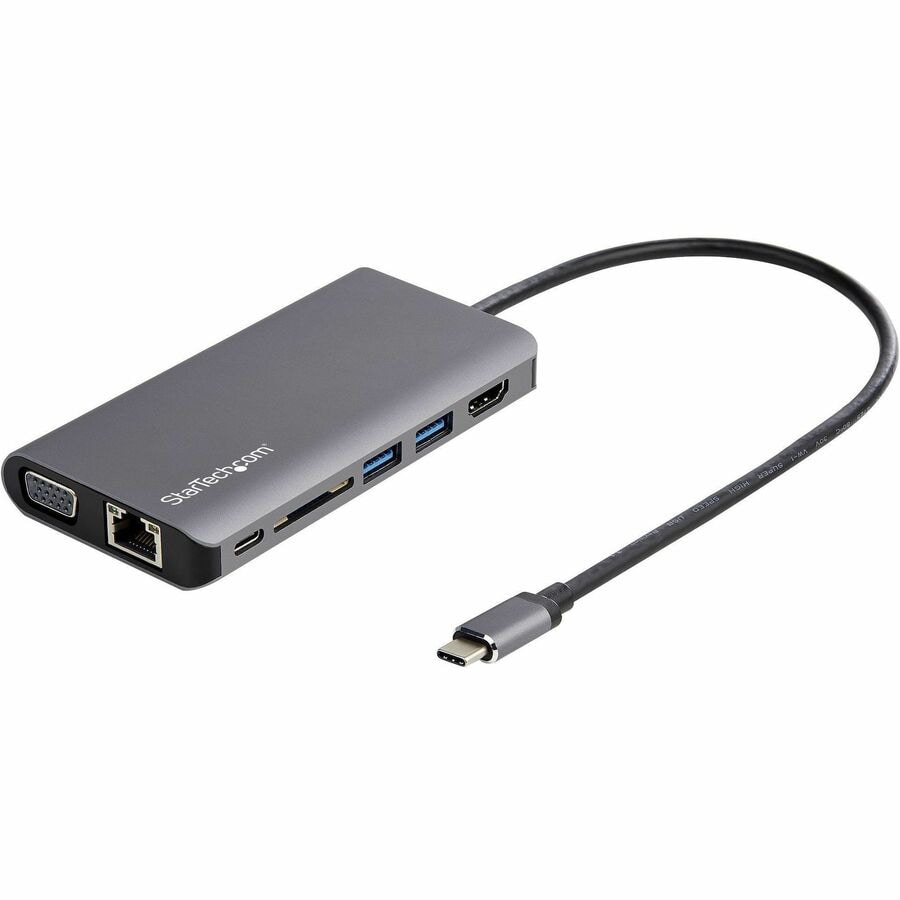 StarTech.com USB C Multiport Adapter - 4K HDMI / VGA Mini Dock - 3x USB, SD