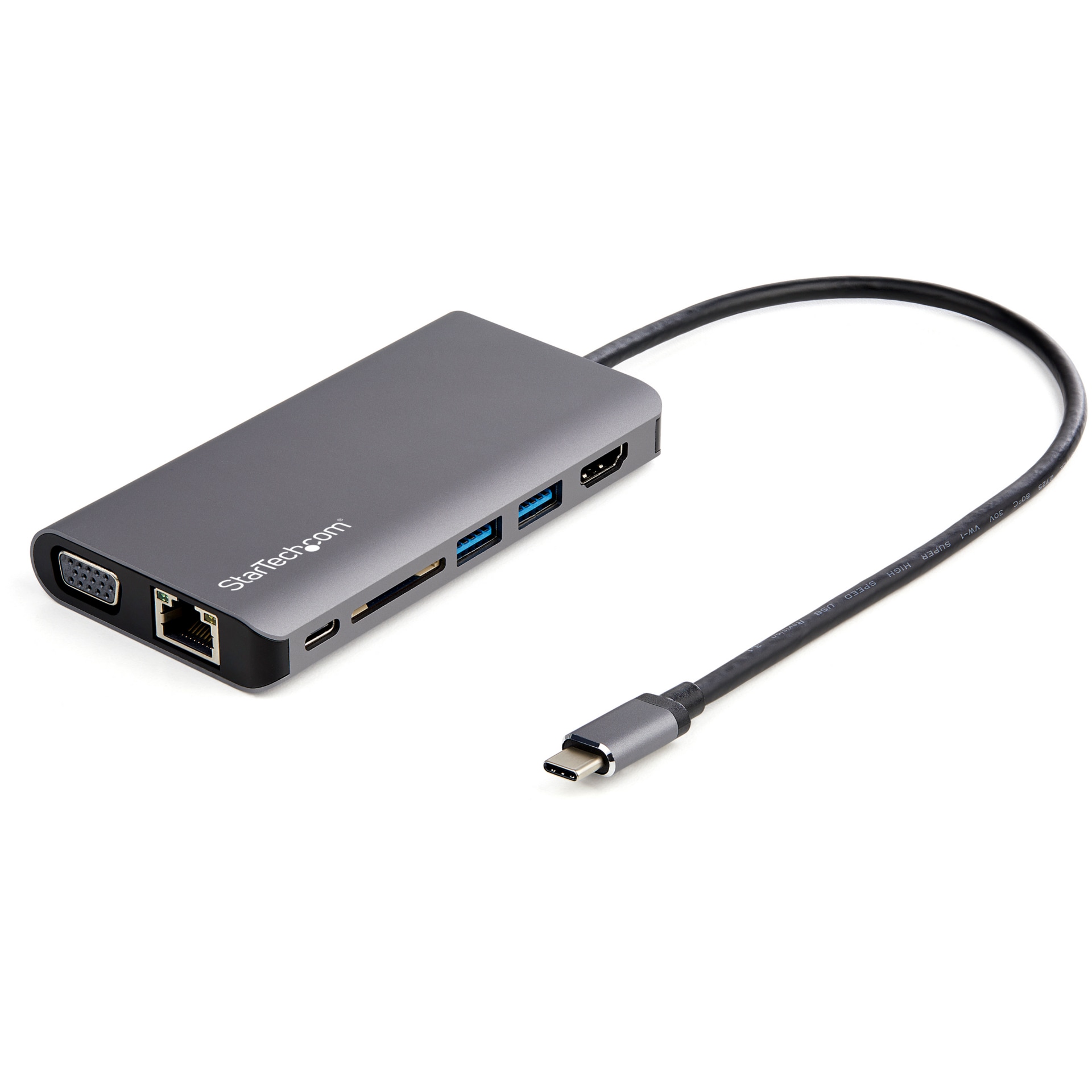 StarTech.com USB C Multiport Adapter - USB-C Mini Travel Dock w/ 4K or 1080p VGA - 3x USB, SD - DKT30CHVAUSP - Docking Stations & Port Replicators - CDW.com