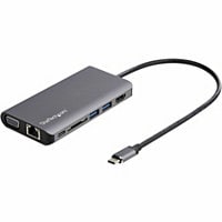 StarTech.com USB C Multiport Adapter - USB-C Mini Travel Dock w/ 4K HDMI or 1080p VGA - 3x USB, SD