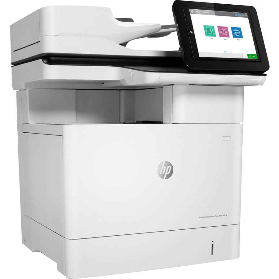 HP LaserJet M634h Laser Multifunction Printer-Monochrome-Copier/Scanner-52 ppm Mono Print-1200x1200 Print-Automatic