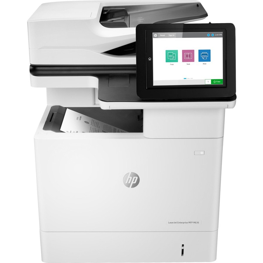 HP LaserJet M636fh Laser Multifunction Printer-Monochrome-Copier/Fax/Scanner-75 ppm Mono Print-1200x1200 Print-Automatic