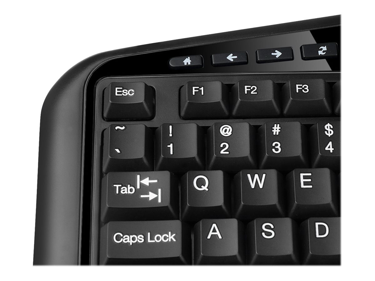 Thumbnail 5 of 20 for Adesso Desktop Ergonomic Smart Card Reader Keyboard (TAA Compliant)