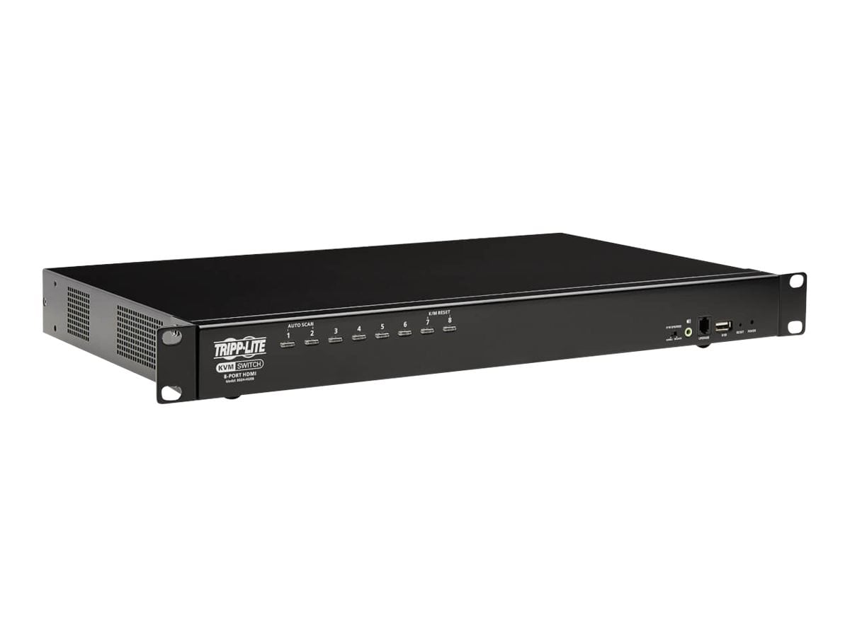 Eaton Tripp Lite series HDMI/USB KVM Switch 8-Port with Audio/Video and USB Peripheral Sharing, 1U Rack-Mount - KVM /