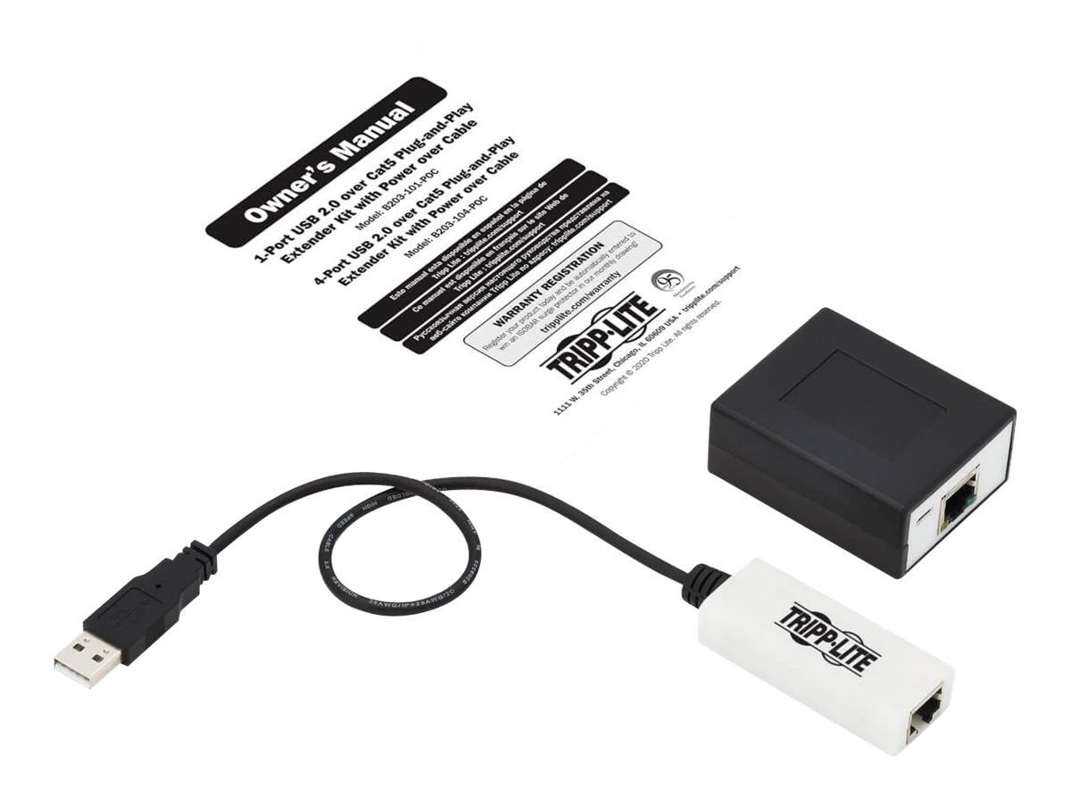 Eaton Tripp Lite Series USB over Cat5/Cat6 Extender Kit 4-Port with Power over Cable - Thumbnail 5