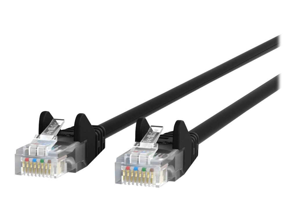 Belkin 3ft CAT5e Ethernet Patch Cable Snagless, RJ45, M/M, Black - patch ca