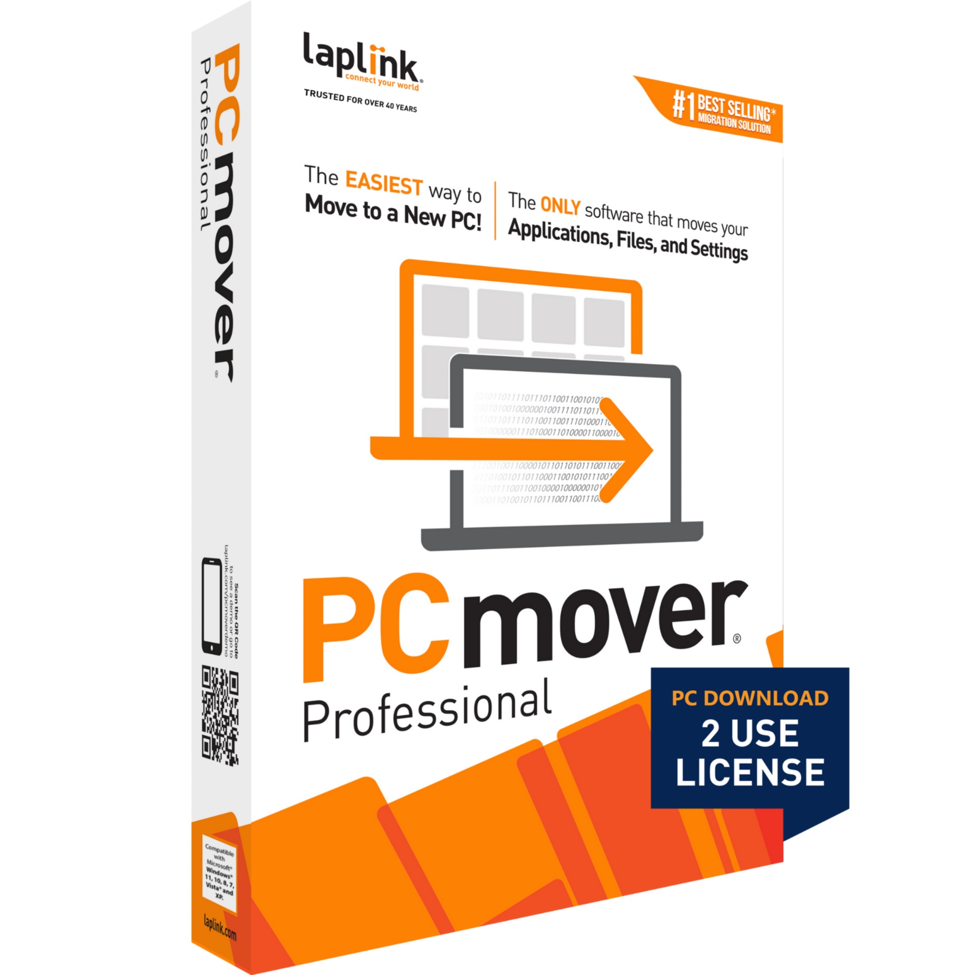 Laplink PCmover Professional v11 -  2 Use License (Digital Download)