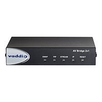 Vaddio AV Bridge 2x1 Video and Audio Mixer for Video Conferencing - Black