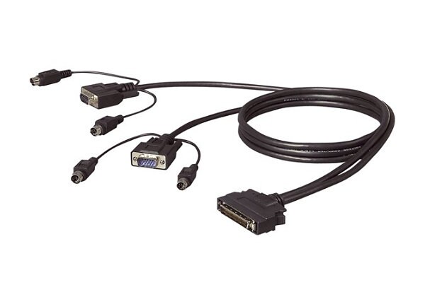 Belkin OmniView Dual Port Cable, PS/2 - keyboard / video / mouse (KVM) cable - 4.6 m - B2B