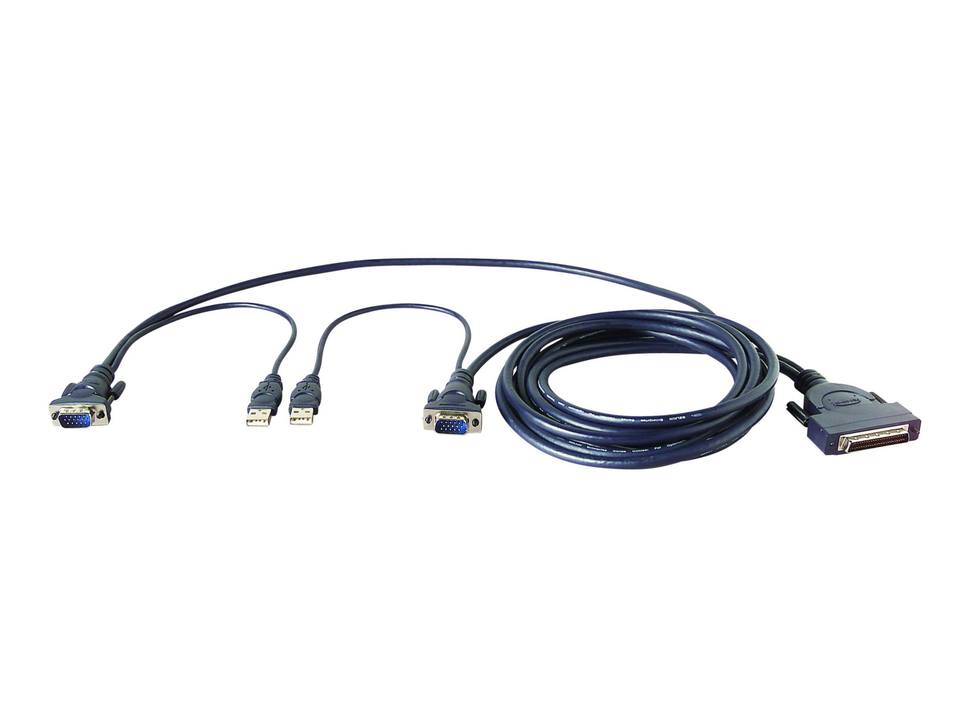 Belkin OmniView Dual Port Cable, USB - keyboard / video / mouse (KVM) cable - 1.8 m