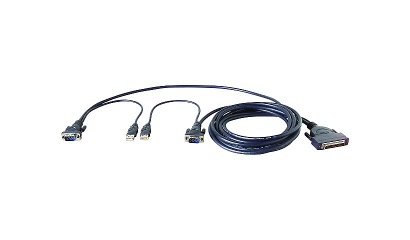 Belkin OmniView Dual Port Cable, USB - keyboard / video / mouse (KVM) cable - 1.8 m