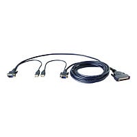 Belkin OmniView Dual Port Cable, USB - câble clavier / vidéo / souris (KVM) - 1.8 m