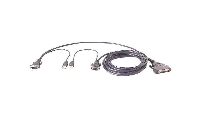 Belkin OmniView Dual Port Cable, USB - keyboard / video / mouse (KVM) cable