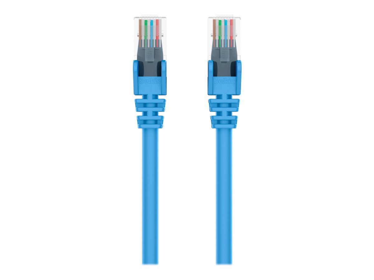 Belkin 10ft CAT5e Ethernet Patch Cable Snagless, RJ45, M/M, Blue - patch ca