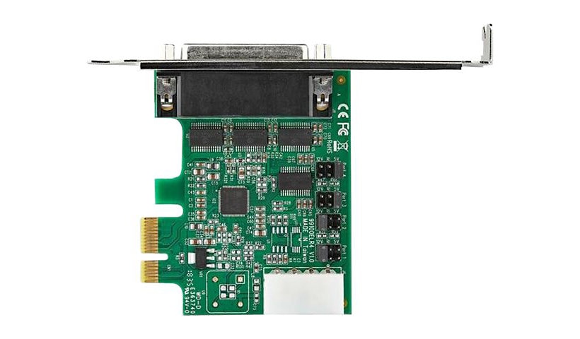 StarTech.com 4-port PCI Express RS232 Serial Adapter Card - PCIe to Serial DB9 RS-232 Controller Card - 16950 UART -