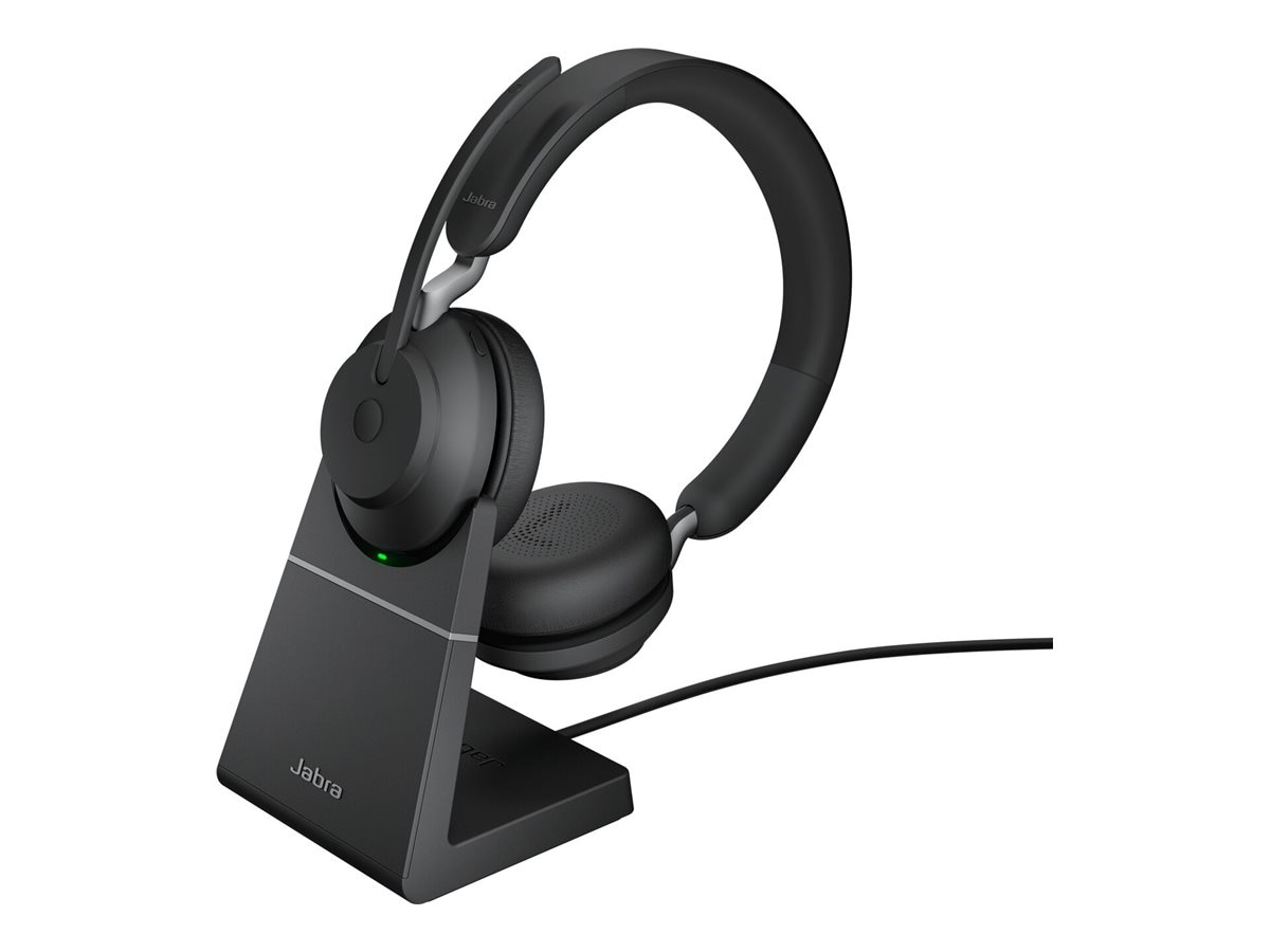 Jabra Evolve2 65 UC headset - - with Stereo stand Wireless charging - - Headsets 26599-989-989