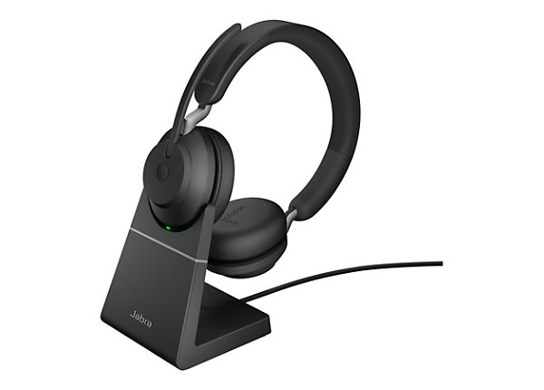Jabra Evolve2 65 UC Stereo - headset - with charging stand - 26599-989-989  - Wireless Headsets