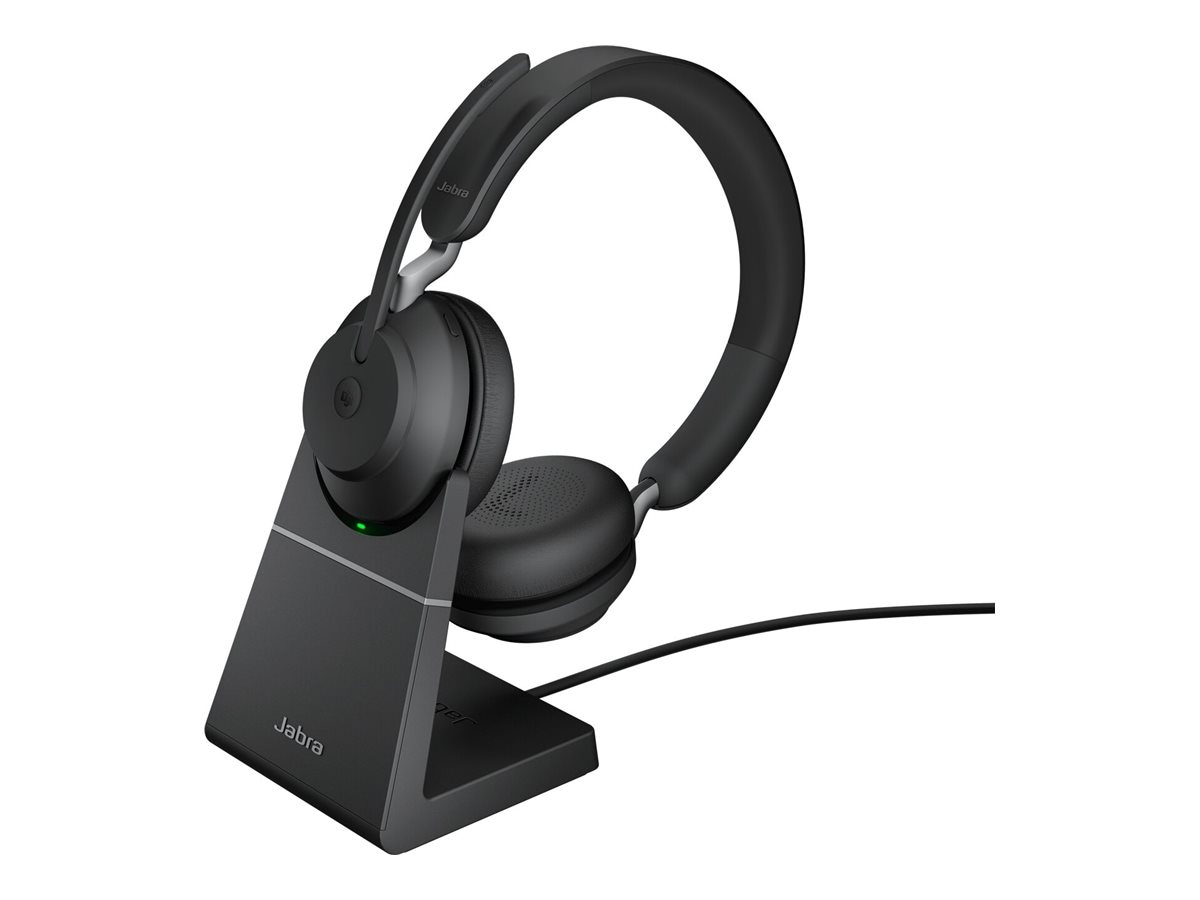 Jabra Evolve2 65 MS Stereo - headset - with charging stand