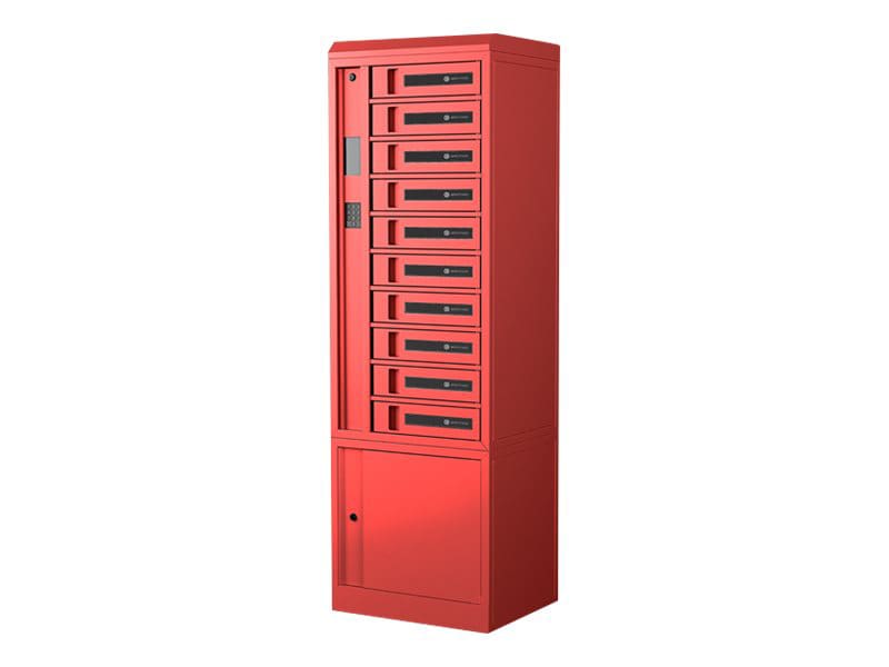 Bretford TechGuard Connect - cabinet unit - - for 10 notebooks/tablets/cellular phones - red